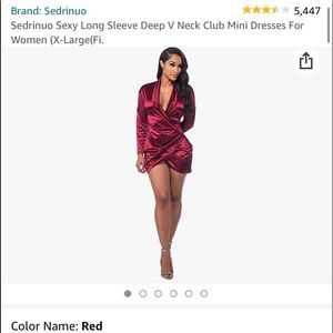 Sexy Long Sleeve Deep V Neck Club Mini Dresses For Women (brand new in package)
